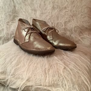 J. Crew Gold Leather Chukka Boot